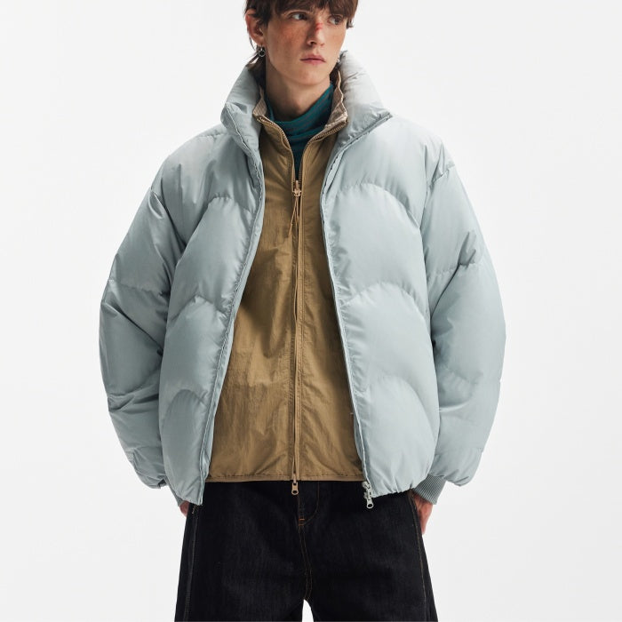 Stand Collar High Fill Down Jacket For Men, Winter Thickened Warmth