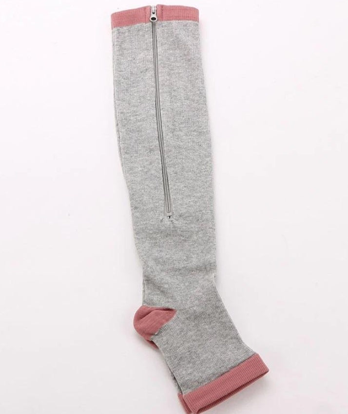 جوارب يوغا بلاستيكية للساقين، جوارب ضاغطة بسحاب