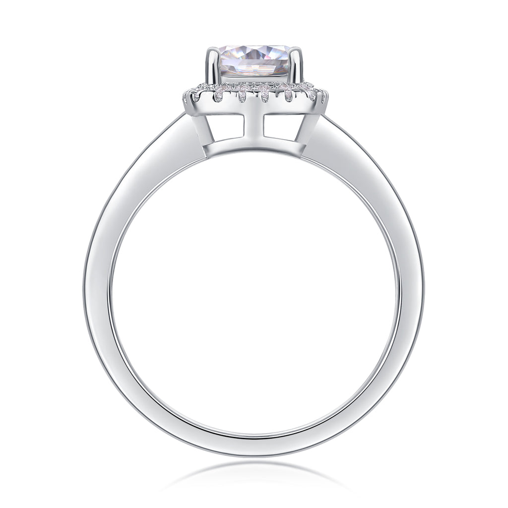 The Night At The Louvre - A Wedding Ring Set With Top-quality Moissan S925 Silver And Platinum-plated Diamond Can Be Inspected With A Diamond Pen