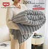 Soft Wind Bubble Velvet Blanket Warm Solid Rabbit Fur Blankets Double-sided Thickening Cover Throw Warm Fur Blanket