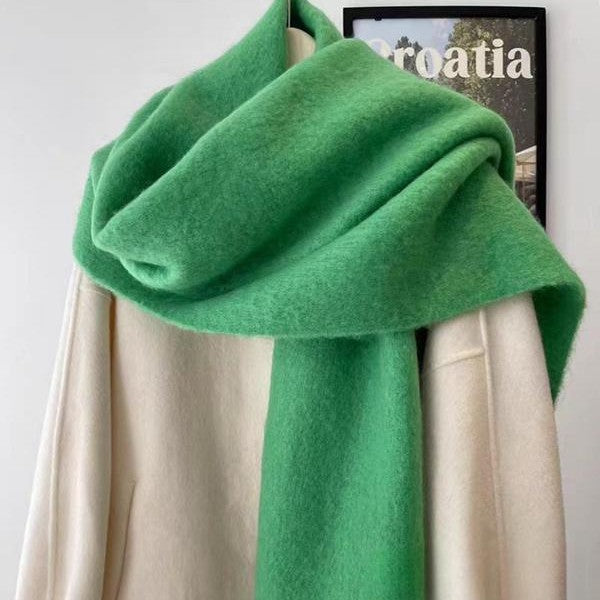 Women's Wool-like Autumn And Winter Solid Color Comfortable Scarf High Quality