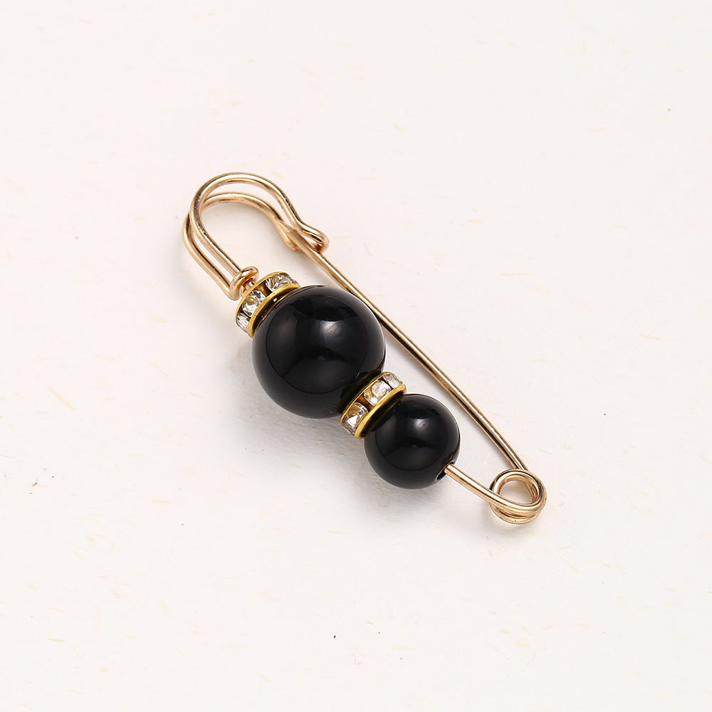 Cross-border Pearl Waist Of Trousers Pin Fixed Clothes Skirt Brooch Belt Buckle