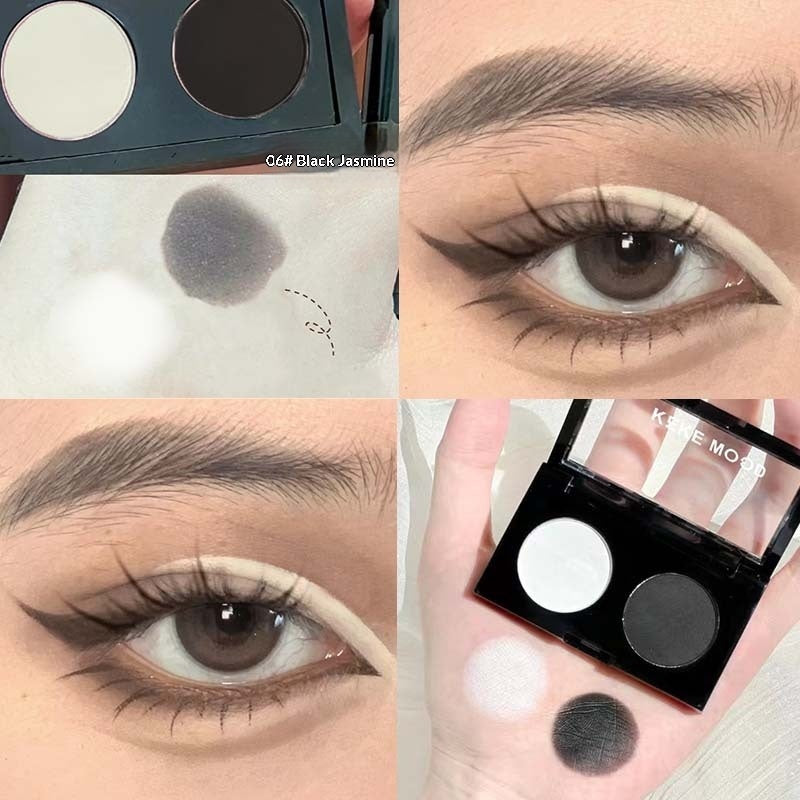 Matte Low-saturation Portable Dual-color Eyeshadow Palette