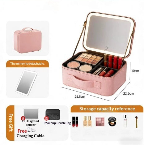 Advanced Portable Large-Capacity Divided Cosmetic Bag Makeup Case