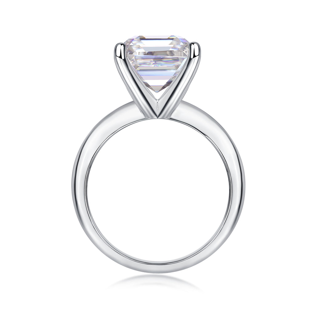 Dream - A Wedding Ring Set With Top-quality Heart-shaped Moissanite S925 In Silver And Platinum-plated. The Ring Can Be Tested With A Diamond Pen