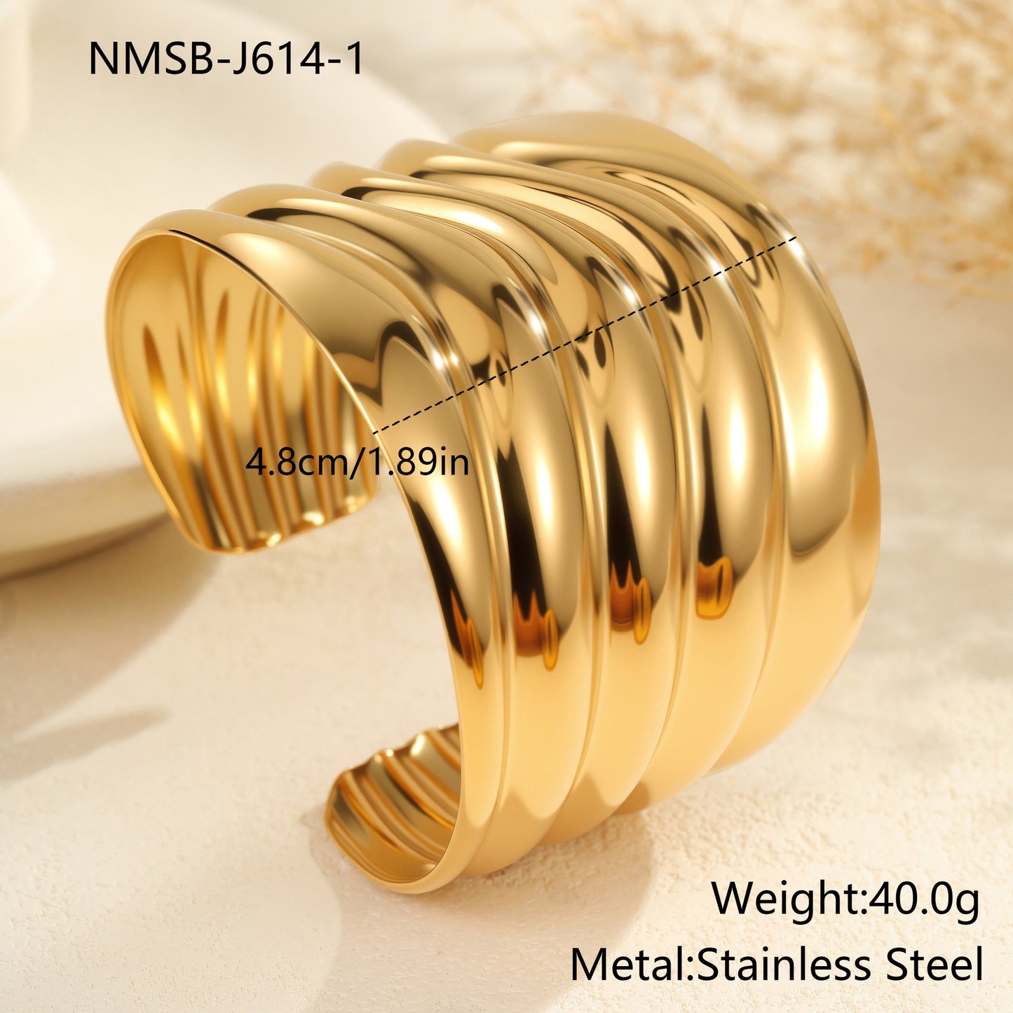 Fashion Exaggerated Wide Bracelet Niche Opening