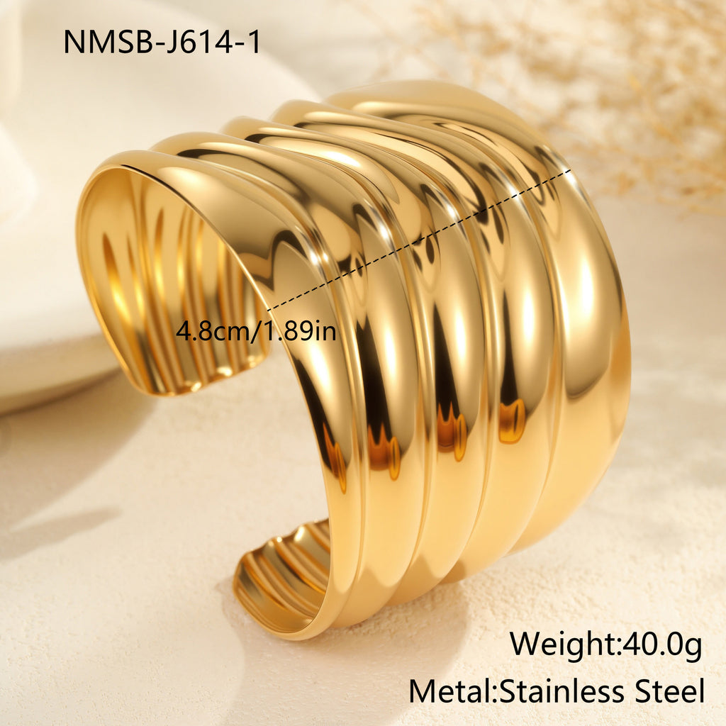 Fashion Exaggerated Wide Bracelet Niche Opening