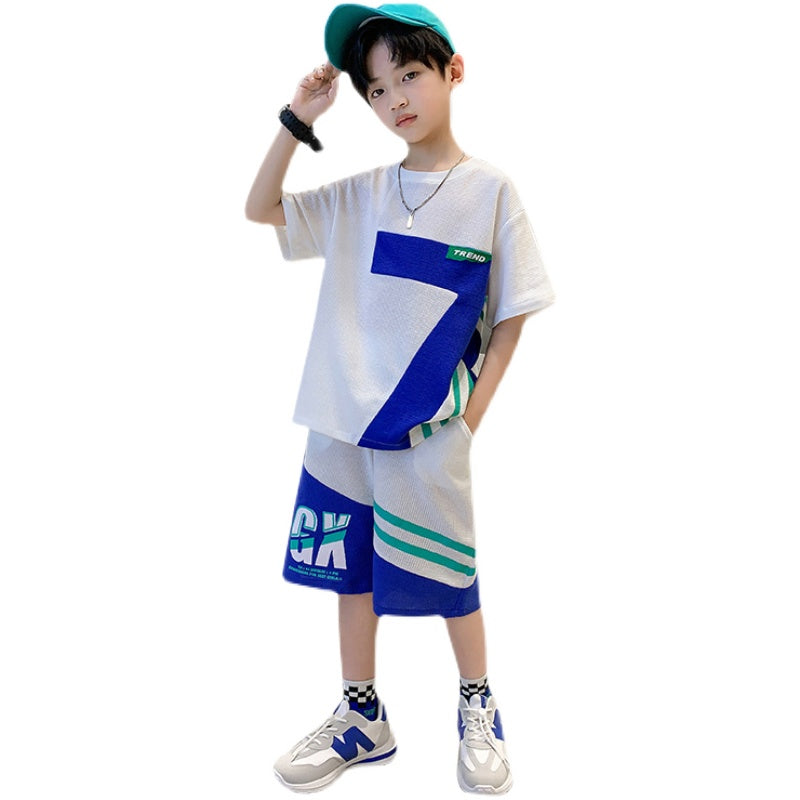 Summer Sports Big Children's Thin Short-sleeved Suit