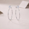 A Charming Afternoon - Earrings Set With Top-quality Moissanite S925 Silver And Platinum-plated Stud Earrings, A Fashionable And Trendy Accessory, Can Be Tested With A Diamond Pen