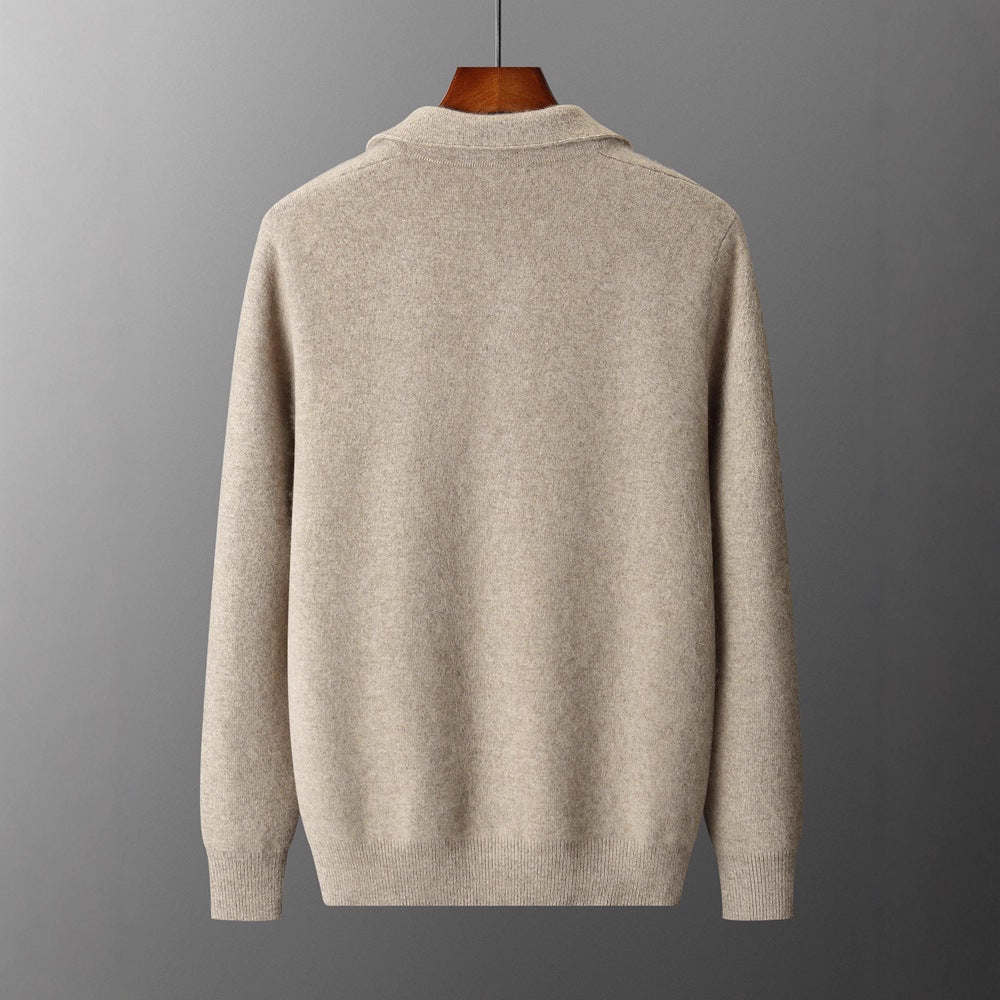 Men's Solid-Color Warm Knitted Cardigan