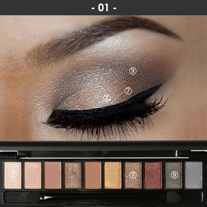 Women's Fashion Ten Color Eyeshadow Palette