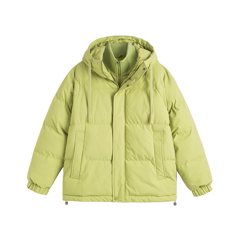 Winter Fake Two-piece Cotton-padded Coat For Men And Women Loose Cotton Jacket