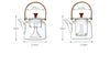 Japanese Style Glass Bamboo Handle Teapot Kettle