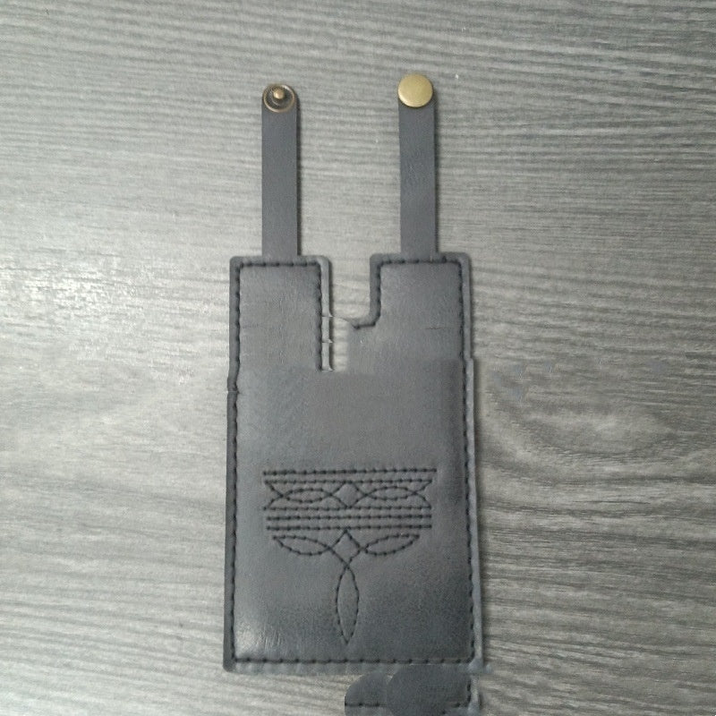 Western Boot Wallet With Snap Strap