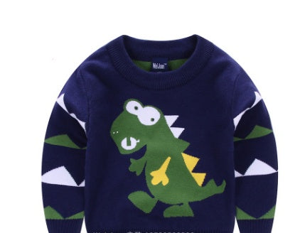 Boy's Explosion Of Wild Dinosaur Sweater
