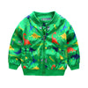 Boys stand collar dinosaur jacket