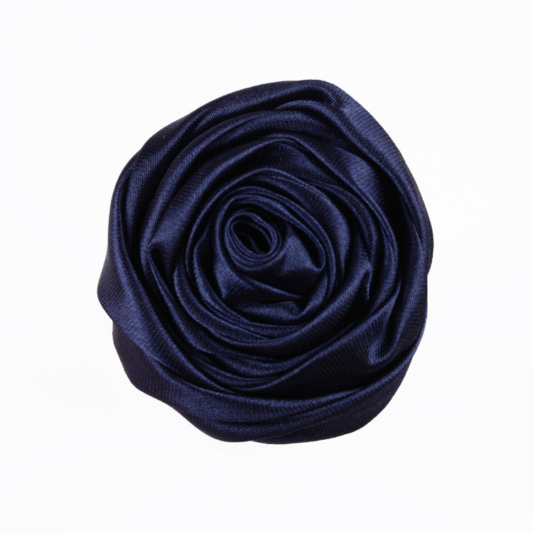 Rose Three-dimensional Bud Satin Fabric Flower Corsage Bridal Bouquet Ornament Accessories