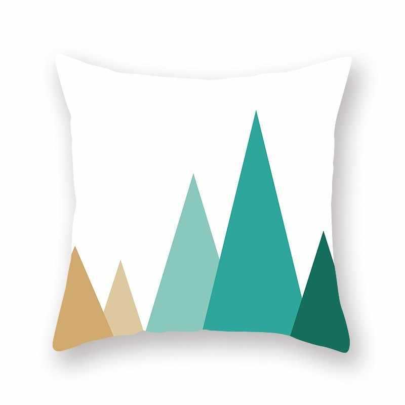 Bright color geometric pillow cushion cover