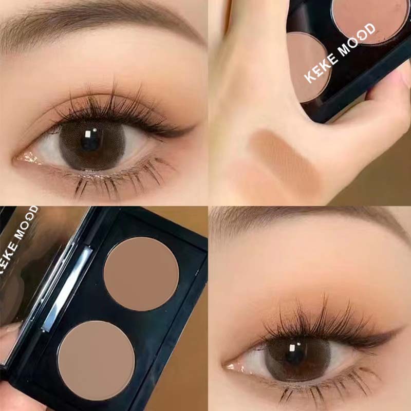 Matte Low-saturation Portable Dual-color Eyeshadow Palette