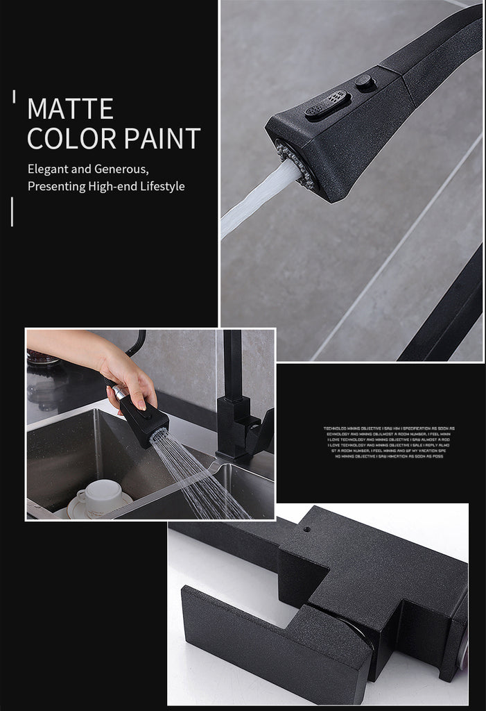 صنبور حوض قابل للتمدد بمخرج مزدوج