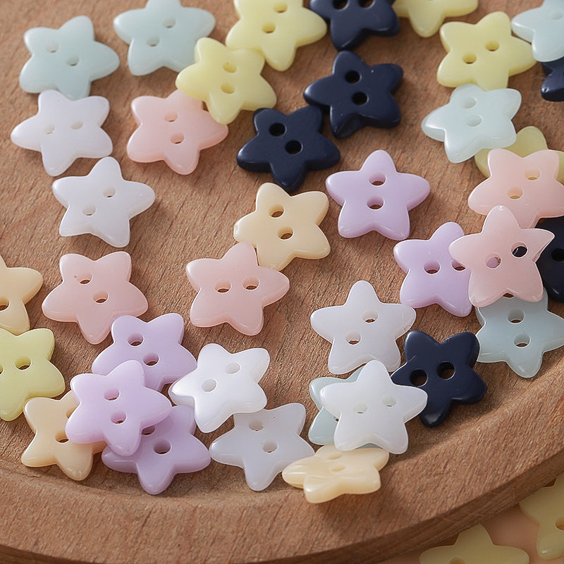 Cute Colorful Five-pointed Star Buttons
