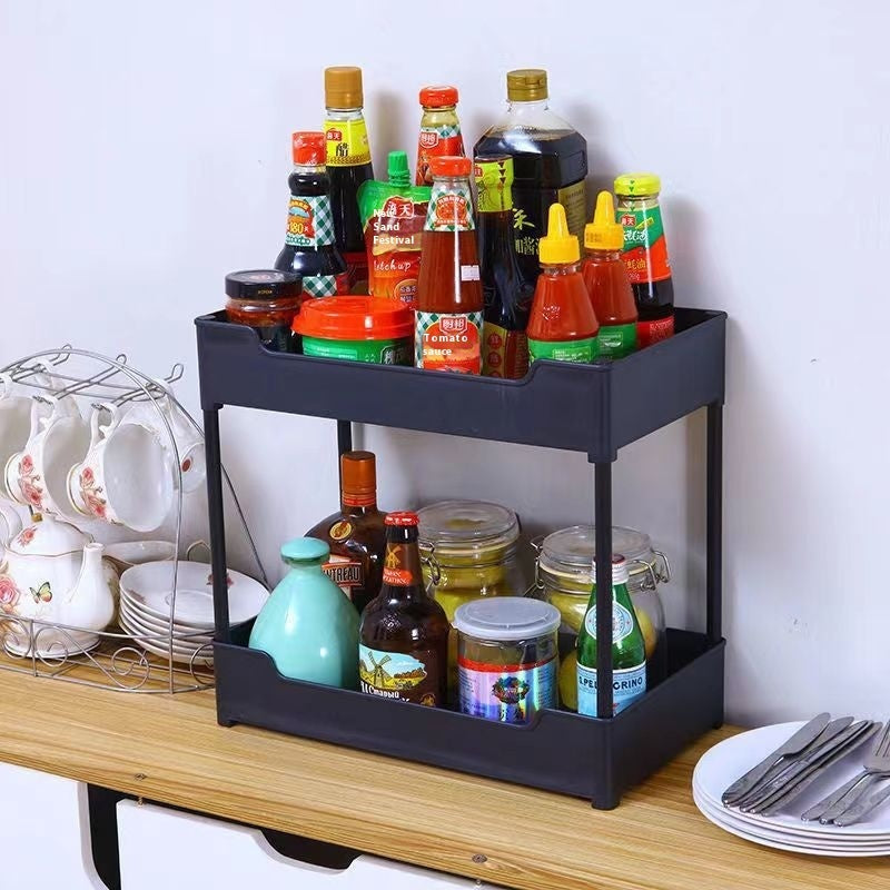 Trolley Rack Floor Multi-layer Mobile Kitchen Vegetable Basket