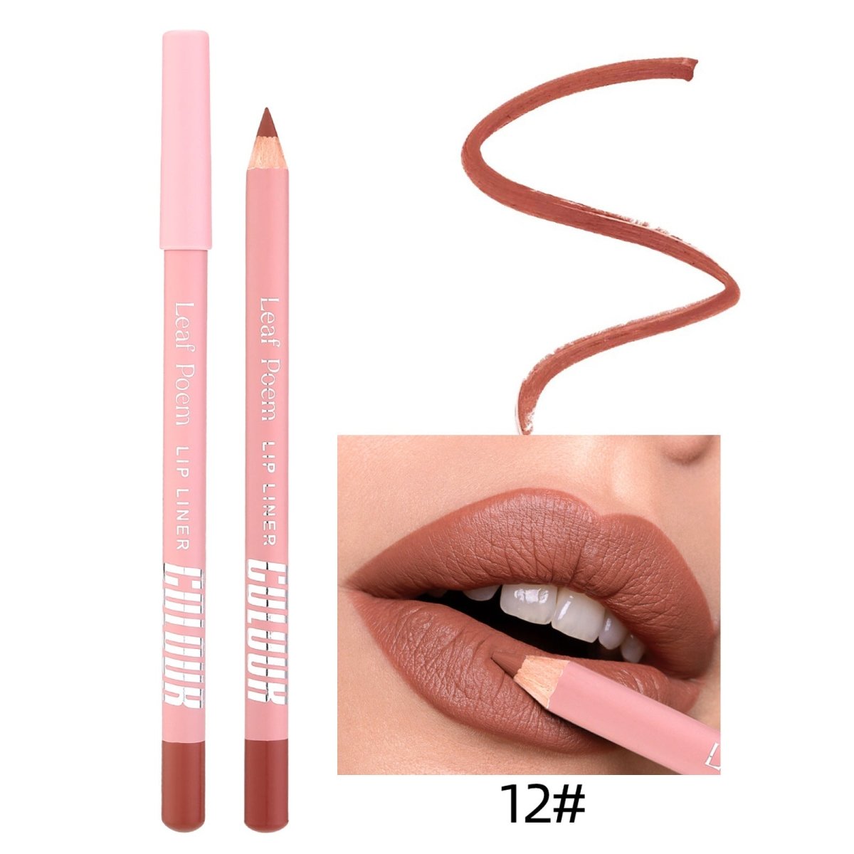 12 Color Matte Lipstick Lip Liner - Eshtree