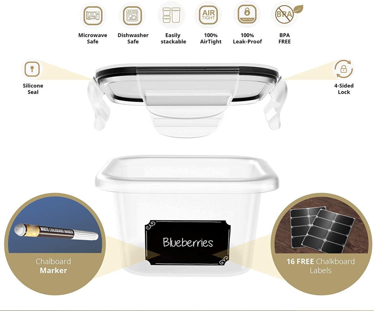 12 - piece Kitchen Cereals Storage Box Refrigerator Storage Preservation - Eshtree