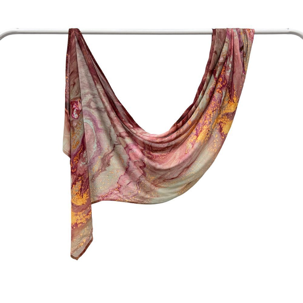 Modal Cotton Headscarf Marble Digital Printing