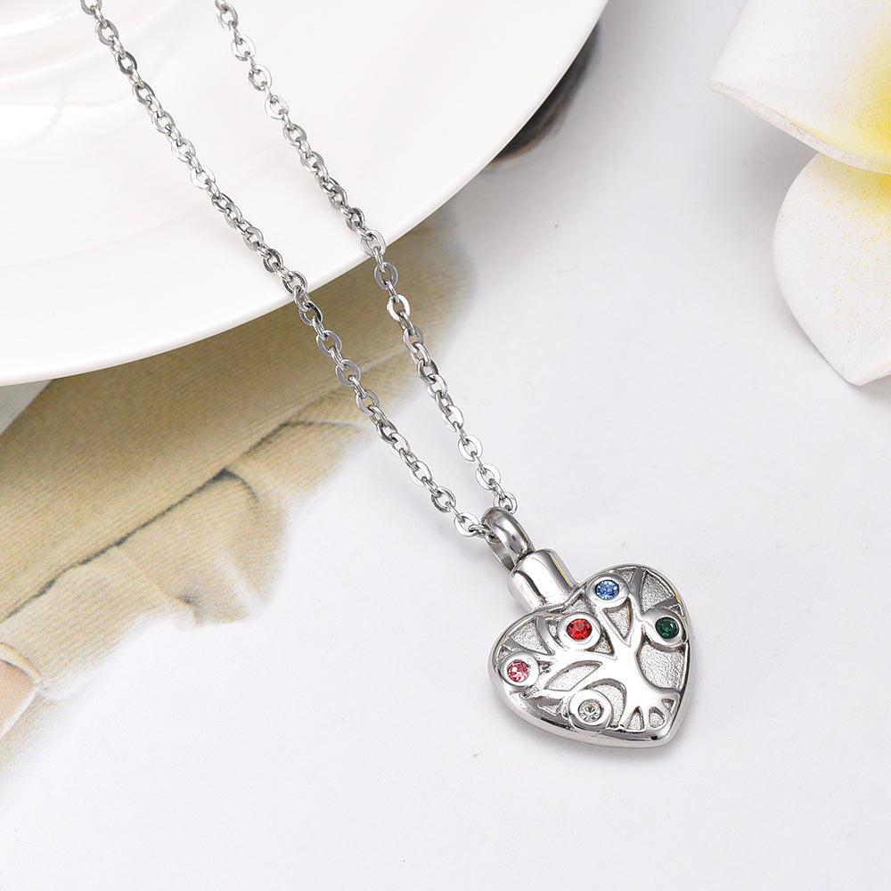 Heart-shaped diamond casket necklace pendant