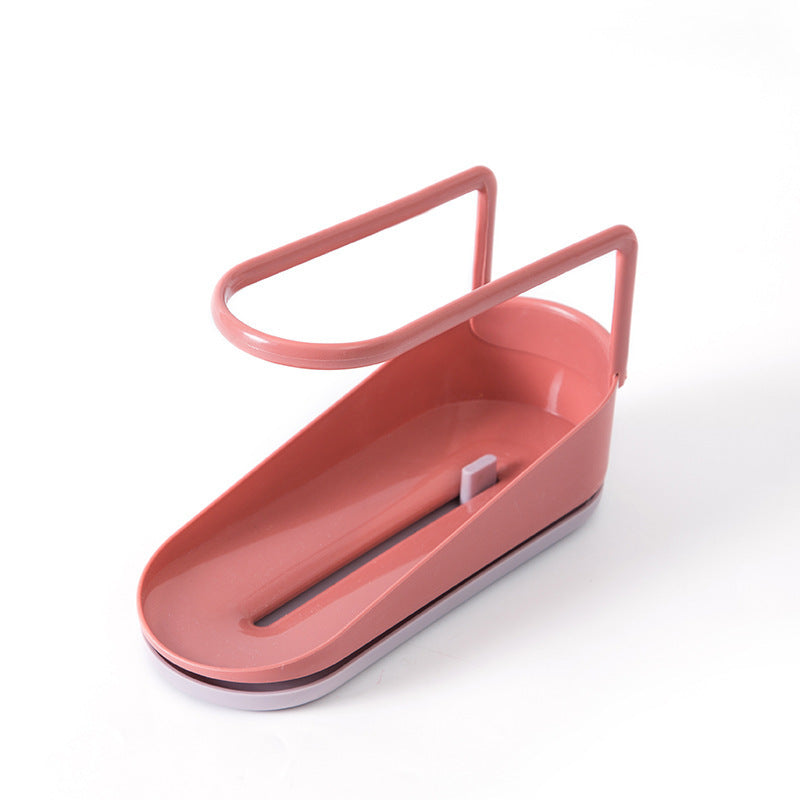 Nordic creative bathroom storage box kitchen sink faucet side countertop sponge wipe rack