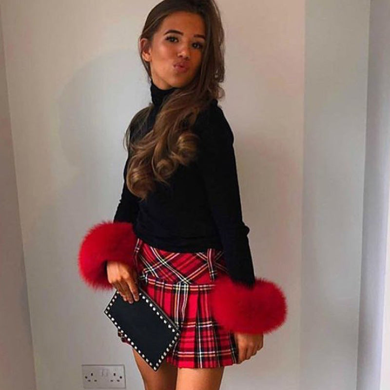 بلوزة صوفية محبوكة