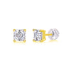 Unrestrained - Top-quality Moissanite S925 Silver And Platinum-plated Stud Earrings, A Fashionable And Trendy Accessory That Can Be Tested With A Diamond Pen In Gold Rose Gold