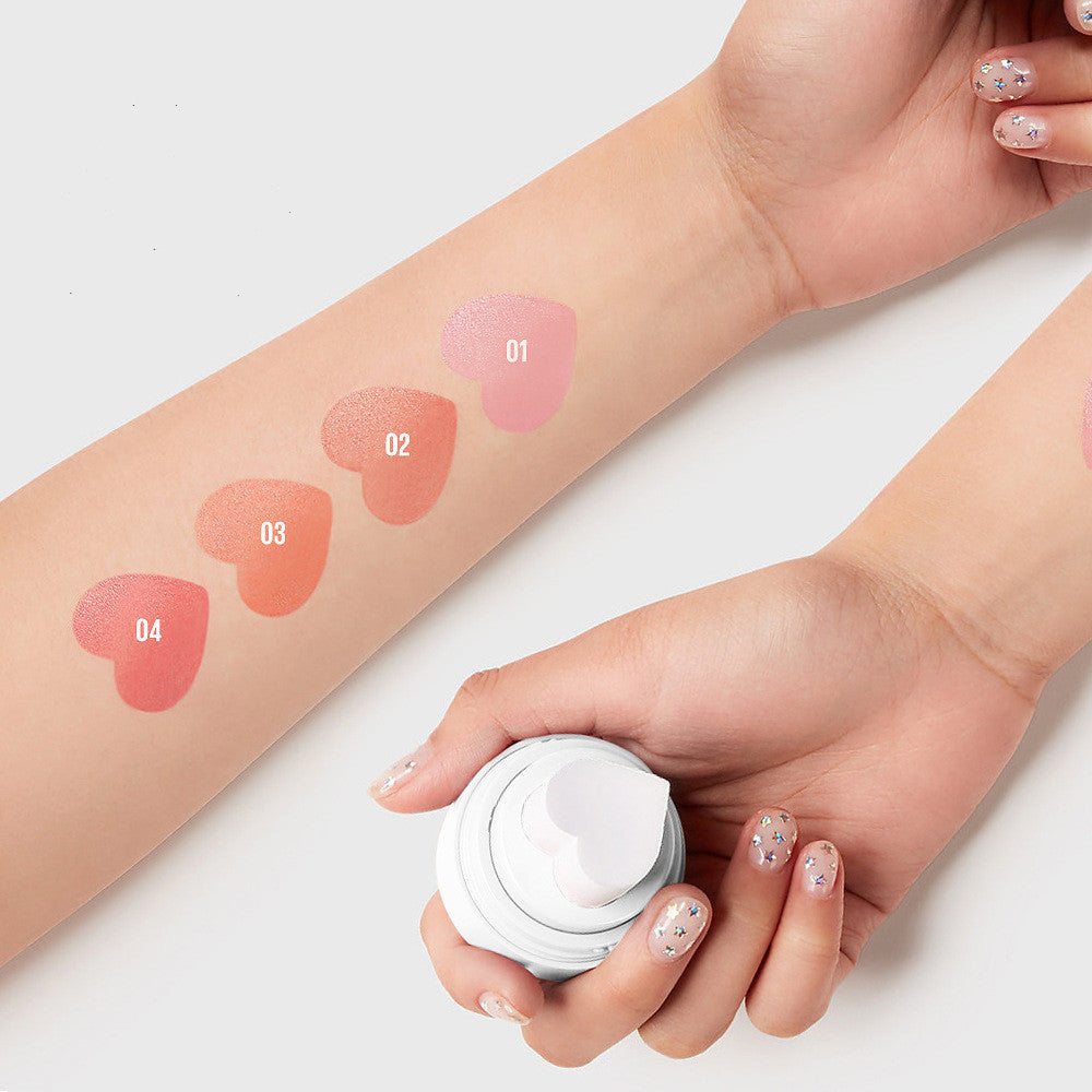 Heart-shaped cushion blush