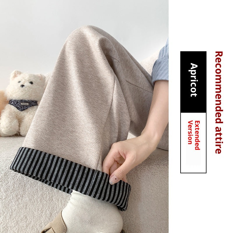 Japanese Retro Wool Cuffed Casual Pants