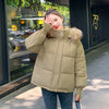 Loose Hooded Gloves Thickened Thermal Quilted Jacket Coat For Women