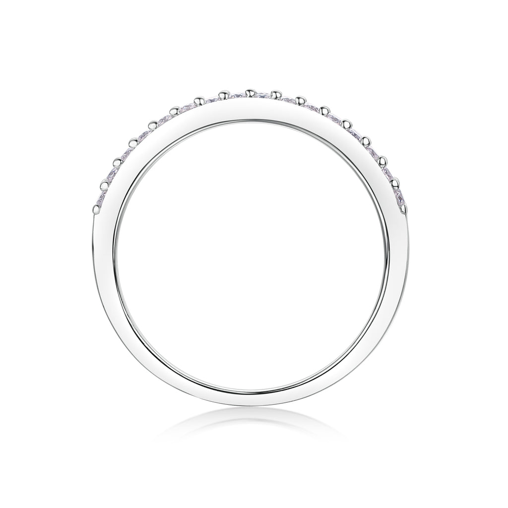 The Dazzling Diamond - Set With Top-quality Moissanite S925 Silver And Platinum-plated Diamond Wedding Ring Can Be Inspected With A Diamond Pen