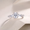 Yearning - A Wedding Ring Set With Top-quality Moissanite S925 Silver And Platinum-plated Diamond Can Be Tested With A Diamond Pen