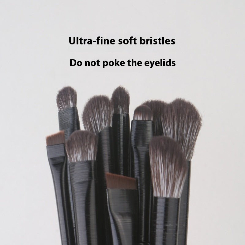 13 Black Brushed Eye Brush Makeup Tools Eye Makeup Brush Leather Ba - Eshtree