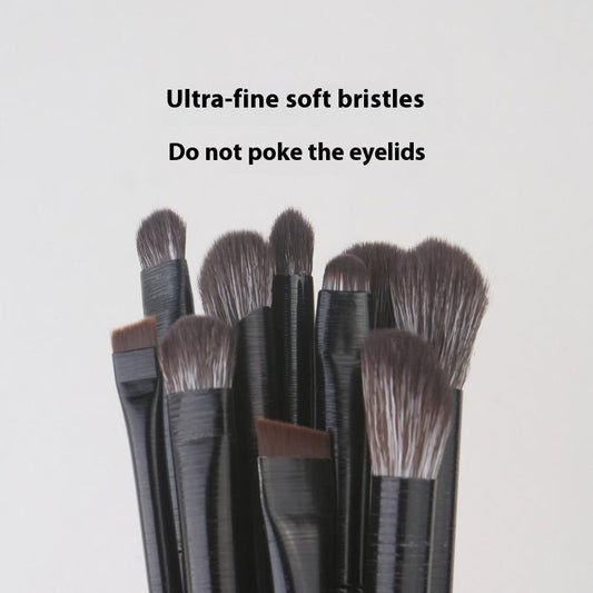13 Black Brushed Eye Brush Makeup Tools Eye Makeup Brush Leather Ba - Eshtree