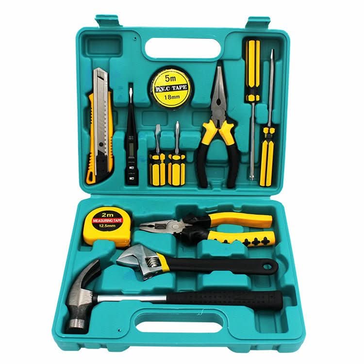 13 - Piece Multifunctional Hardware Tool Set, Gift Combination Tool Box, Dual - Use Pliers For Car And Home - Eshtree