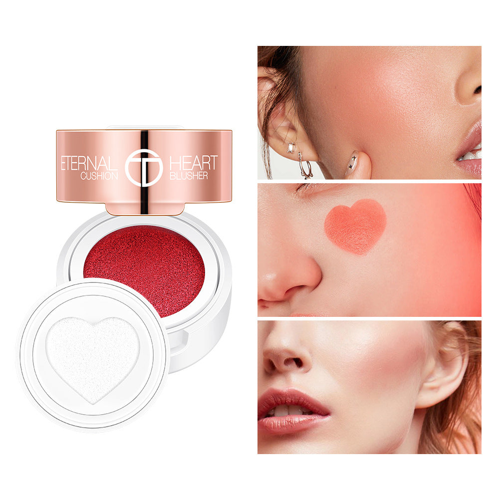 Heart-shaped cushion blush