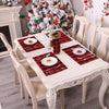 Red and black plaid table mat