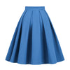 Solid Color A- Line Waist Fitted Umbrella Swing Mid-waist Large Swing All-matching Bubble Skirt