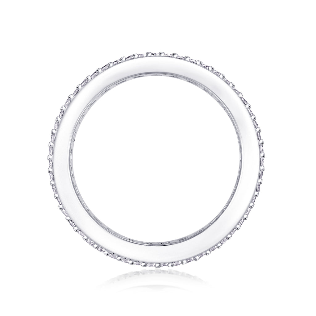 Studded With Stars - A Wedding Ring Set With Top-quality Moissanite S925 Silver And Platinum-plated Diamond. The Ring Can Be Inspected With A Diamond Pen