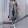 Woolen Long Slim-fit Women's Coat