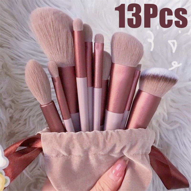13Pcs Makeup Brush Set Make Up Concealer Brush Blush Powder Brush Eye Shadow Highlighter Foundation Brush Cosmetic Beauty Tools - Eshtree