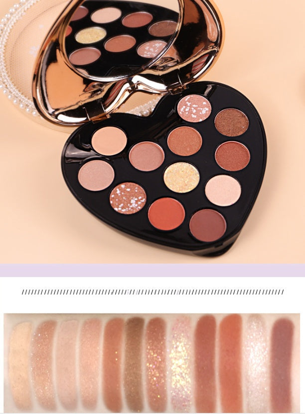 Heart-Shaped 12 Color Eyeshadow Palette
