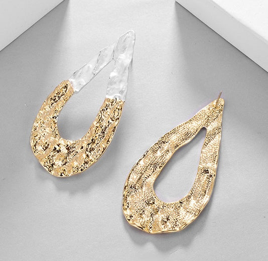 European and American personality exaggerated alloy beat earrings