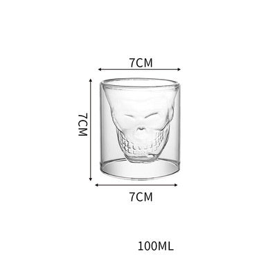 3D Double Layer Lovely Panda Cup Skull Wine Cup